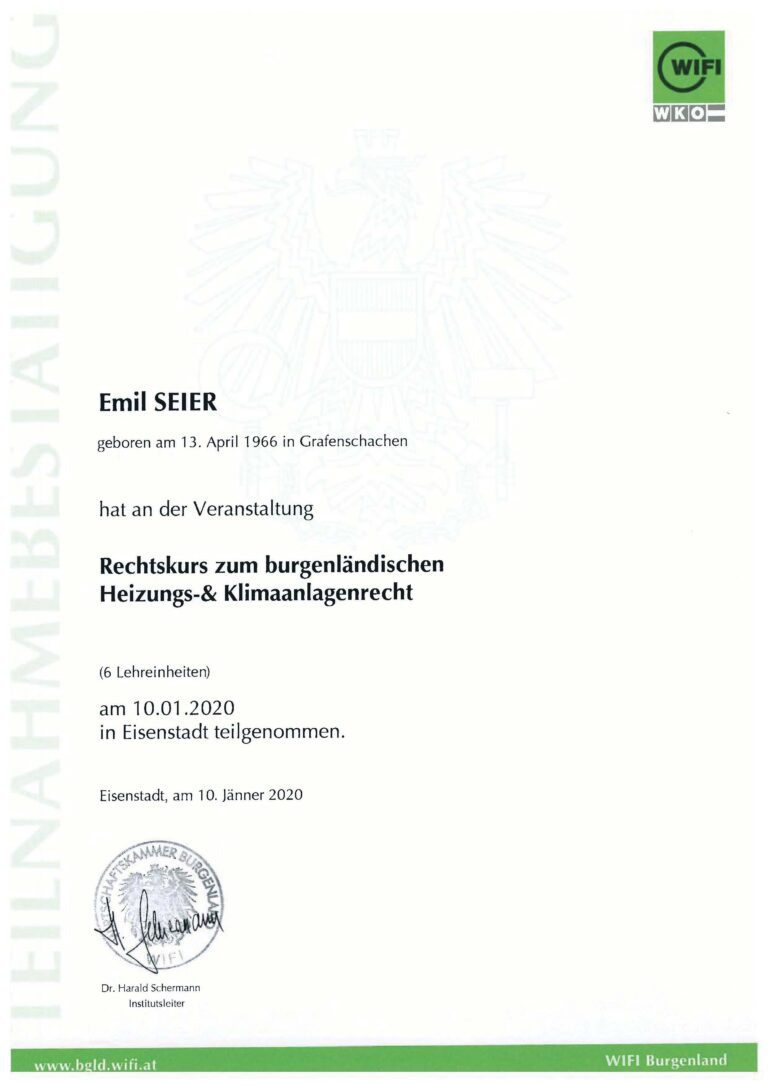 Rechtskurs zum burgenlaendischen Heizungs und Klimaanlagenrecht Seier Emil 2020 01 23 Seite 1 scaled